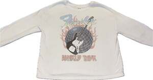 Girls’ Fender World Tour Graphic Sweatshirt, Off-White, XXL (18)